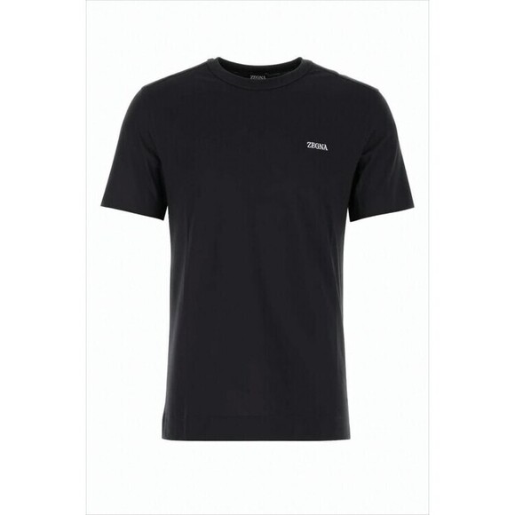 Ermenegildo Zegna Short-Sleeved Black T-Shirt With Subtle Logo - NWT